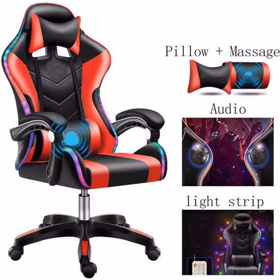Sedia da gioco in pelle PU per massaggio computer Scorpion Racing